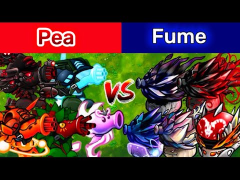 PVZ 1 Fusion 3.1 Challenge –Fume VS Pea | Zomboss Arena 