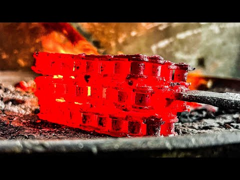 Recycling Car Chains into a Damascus Knife. Step-by-Step Guide.