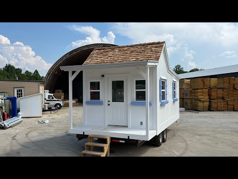 Tiny Home Cottage w/ Shake Shingles, Front Porch, Mini Split, Applianceβs and much More for $49,900