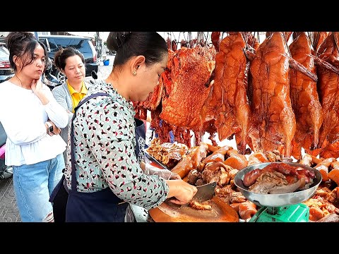 Sold out fast! Meat 100kg sold in 3hours - Cambodian street food