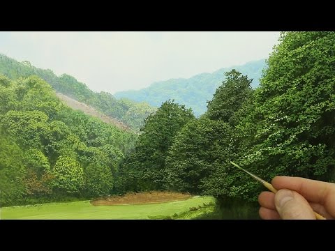 #80 How To Paint Trees With A Fan Brush | Oil Painting Tutorial