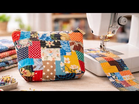 Professional Patchwork for Beginners | Transforming Throwaway Fabrics into a Special Bag #craft 
