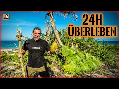 24-HOUR SURVIVAL ON A DESERT ISLAND | BUSHCRAFT | SHELTER | OVERNIGHT STAY | Survival Mattin | Pa...
