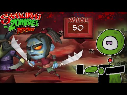 Playing as Zombies and Reach to Classic Wave 50! [Samurai vs Zombies Defense]