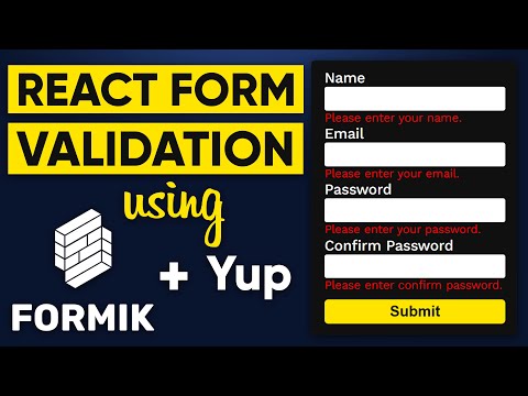 React Form Validation using Formik & Yup | Formik React [EASIEST METHOD]