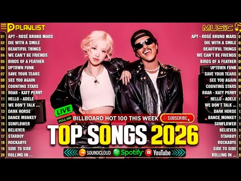 Billboard Pop Songs 2026 Playlist 💎Bruno Mars, Ed Sheeran, The Weeknd, Rihanna, Sia, Adele, Dua Lipa