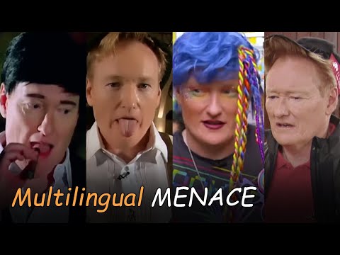 conan o'brien wreaking multilingual mayhem for 29 minutes
