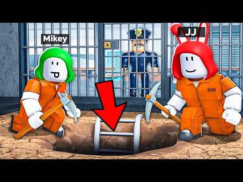 JJ and Mikey Dig to Escape in Roblox !? (Maizen Roblox)