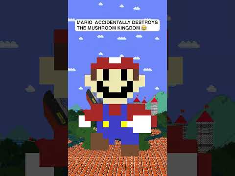 Mario accidentally destroys the Mushroom Kingdom 😂 #shorts #mario