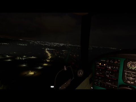 Night Flight, Radio Navigation and ILS in the A2A Piper 250 Comanche in Flight Simulator