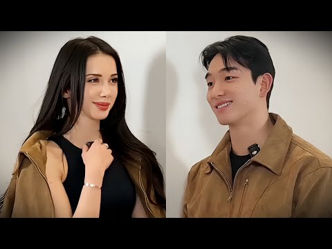 When European Girl Flirts in Korean…