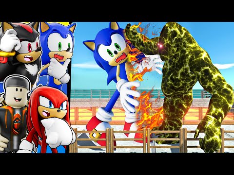 Team Sonic Vs Giant Lava Monsters!! ARBS