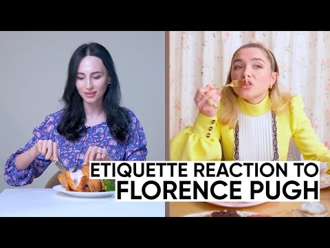 Florence Pugh Eats 11 English Dishes Vogue - Etiquette Reaction by Jamila Musayeva