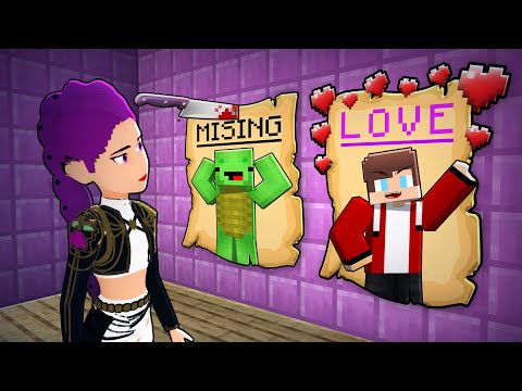 K-POP DEMON Fell in Love into JJ and Mikey in Minecraft Maizen!
