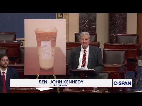Sen. John Kennedy on Starbucks Caramel Macchiato