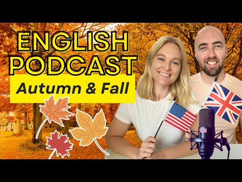 S4 E19 Autumn Fall English Vocabulary π Clothes + Weather Phrases | American vs British English