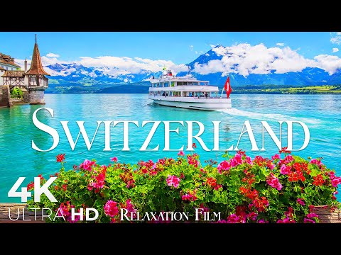 Switzerland 4K • Alps Nature Relaxation Film with Peaceful Meditation Music