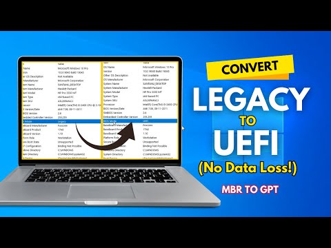 How to Convert Legacy BIOS to UEFI without Losing Data | MBR to GPT