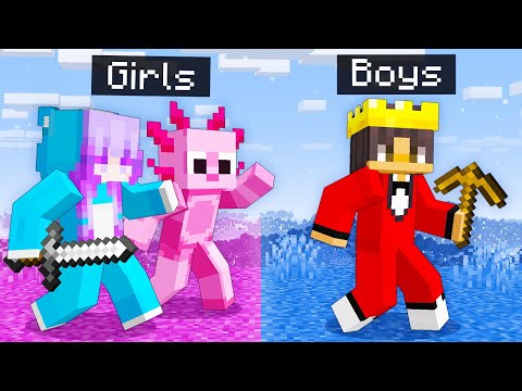 GIRL HUNTERS vs BOY SPEEDRUNNERS in Minecraft
