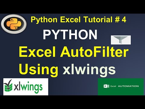 Python Excel Automation: Excel Auto Filter using Python xlwings #4