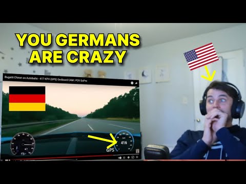 American reacts to Driving on the Autobahn Bugatti - 417 KPH (GPS)