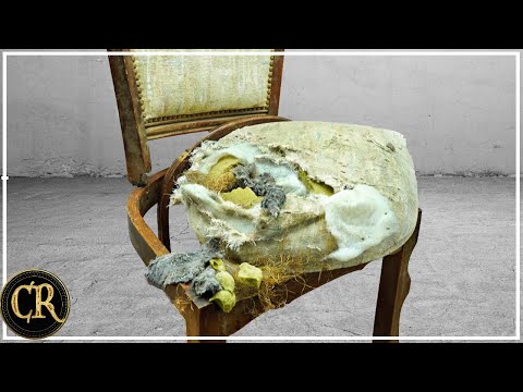 Schöne Restaurierung eines ZERSTÖRTEN Stuhls