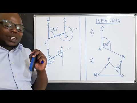 Detailed introduction || Bearing || Calculate  the bearing of A from B.