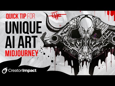 Quick Midjourney V4 tip for UNIQUE Ai Art!