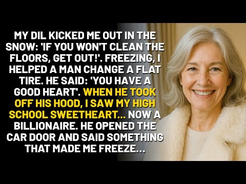 My DIL Kicked Me Out In The Snow. I Helped A Man Change A Tire. He Was My High School Sweetheart and