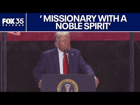 Charlie Kirk funeral: President Donald Trump gives speech