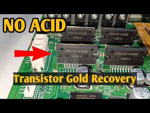 No Acid Transistors Gold Recovery | Transistor Smelting Process | Gold Recovery