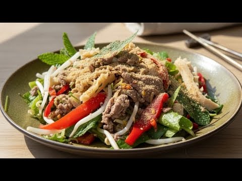 Cambodian Beef Ceviche: Plear Sach Ko (Cambodian Beef Salad)