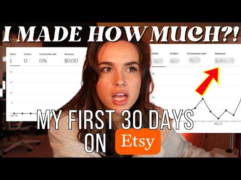 My First Month Selling Digital Downloads on Etsy | How I Got a Sale on Day One! My Exact Strategy