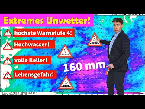 ACHTUNG: Es geht los! Höchste Warnstufe: Extremes Unwetter! DWD warnt: "Gefahr für Leib und Leben"