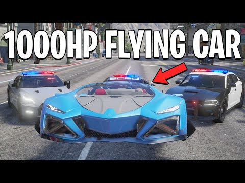 Robbing Banks In A 1000HP Flying Car on GTA 5 RP