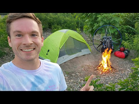 Camping On An Island With My Paramotor!!!