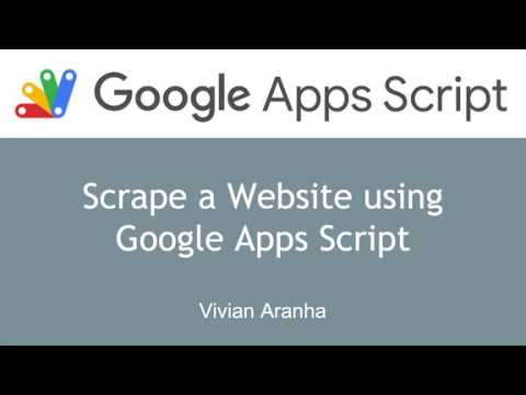 Video 12: Scrape a Website | Google Apps Script | Learn in 15 Minutes