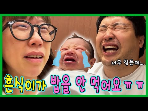 흔식이와 조리원 왔습니다! 그런데 흔식이가 밥을 못먹어요ㅜㅜ