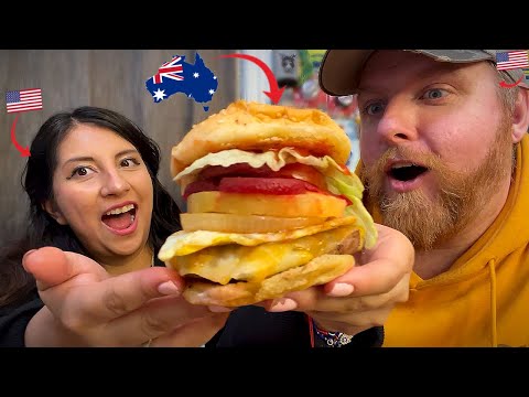 American Family Tries an AUSTRALIAN Burger For the First Time!