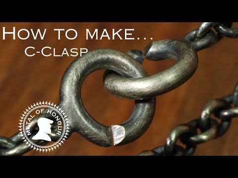 How to make a silver C clasp.