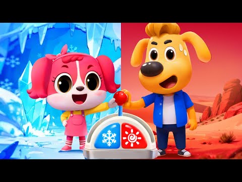 Hot VS Cold Challenge | Fun Story | Safety Rules for Kids | Cartoon | Sheriff Labrador