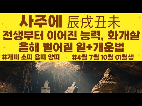 사주에 진술축미! 전생에서 부터 이어진 숨겨진 능력! 그 비밀을 파헤치는 법 😎 어떤 능력인지, 어떤 사연인지,  올해 어떤일이 벌어질지! 조심해야할 사항까지 모두 알려드릴게요 😎