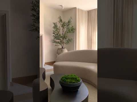 Curved silhouettes and soft textures for the living room at #NewfoundlandProject 🫶 #InteriorDesign