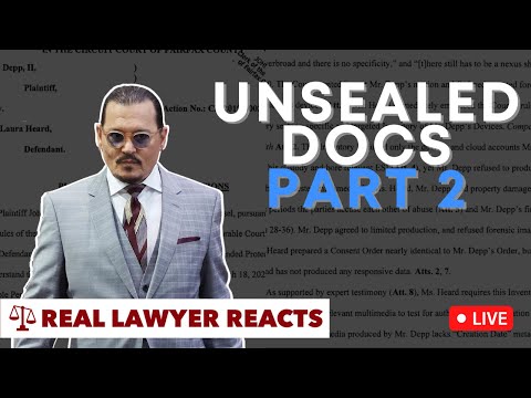 LIVE: Unsealed Docs Part 2 - Did Amber Heard try to "suppress" evidence?