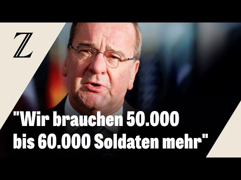 Bundeswehr fehlen laut Pistorius bis zu 60.000 Soldaten für neue Nato-Ziele