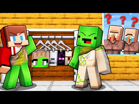 JJ and Mikey Can Shapeshift Into ANYONE To Rob Villagers in Minecraft (Maizen)