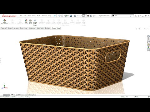 Master SOLIDWORKS 2024 | Create Stunning 'Taper Basket Design' | Pro Tips & Boost Your Skills