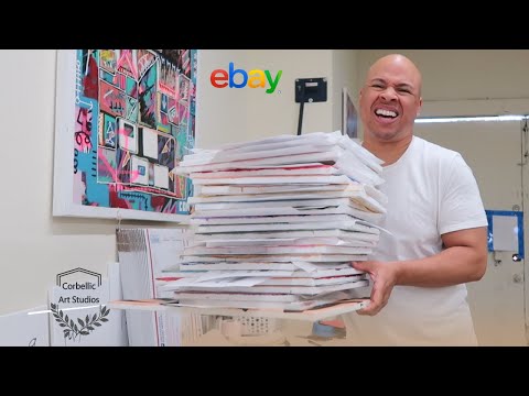How I Package & Ship 50 Paintings Sold on Ebay Auction - Daily Sales!