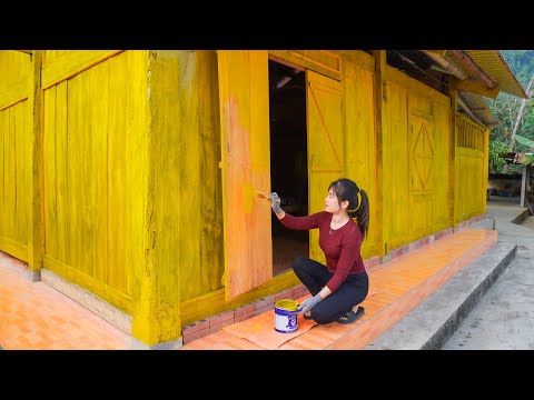 Repainting The Old Wooden House - Harvesting Sweet Potatoes For Cooking | My Bushcraft / NHất