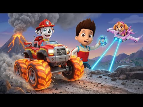 PAW Patrol: Rescue Wheels – The Volcanic Ash Ascent! 🌋🚛 | Marshall’s Monster Truck & Volcanic Rescue